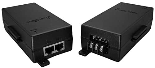 Inyector PoE+ EverStar de 2 modelos: 12/24V CC para energía solar, iPoE-35W56GDW-at Gigabit 56V 802.3at compatible PoE+ 35W e iPoE-24W48DW 100 Mbps 48V CC PoE 24W, Negro miniatura 1