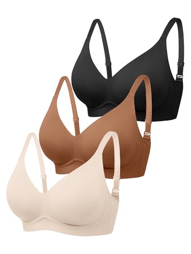 Image of Wireless Jelly Bras for Women No Underwire - S-2XL Seamless Padded T-Shirt Bralette with Support, Comfortable Everyday Bra