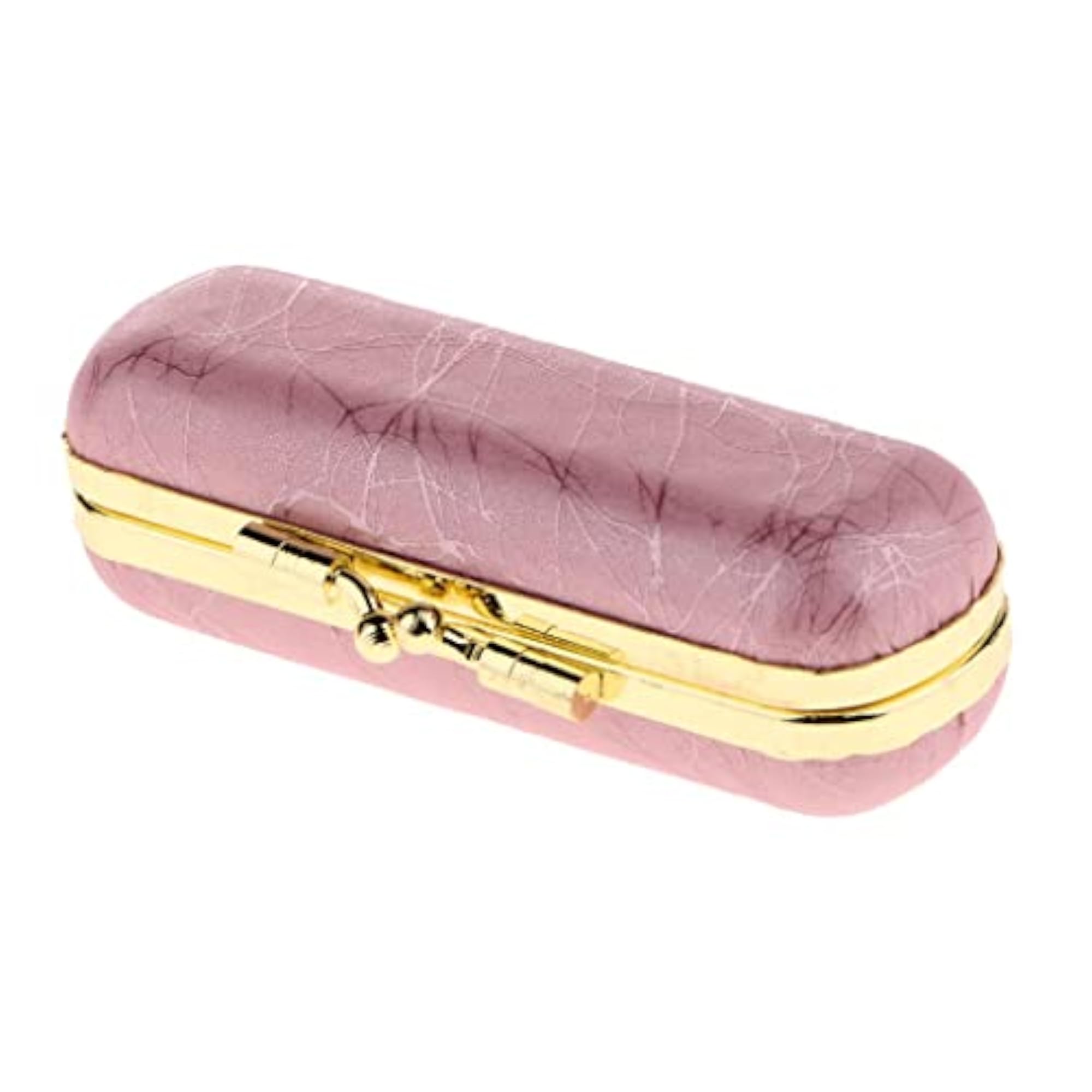 PU Leather Lipstick Holder Case, Portable Light Pink