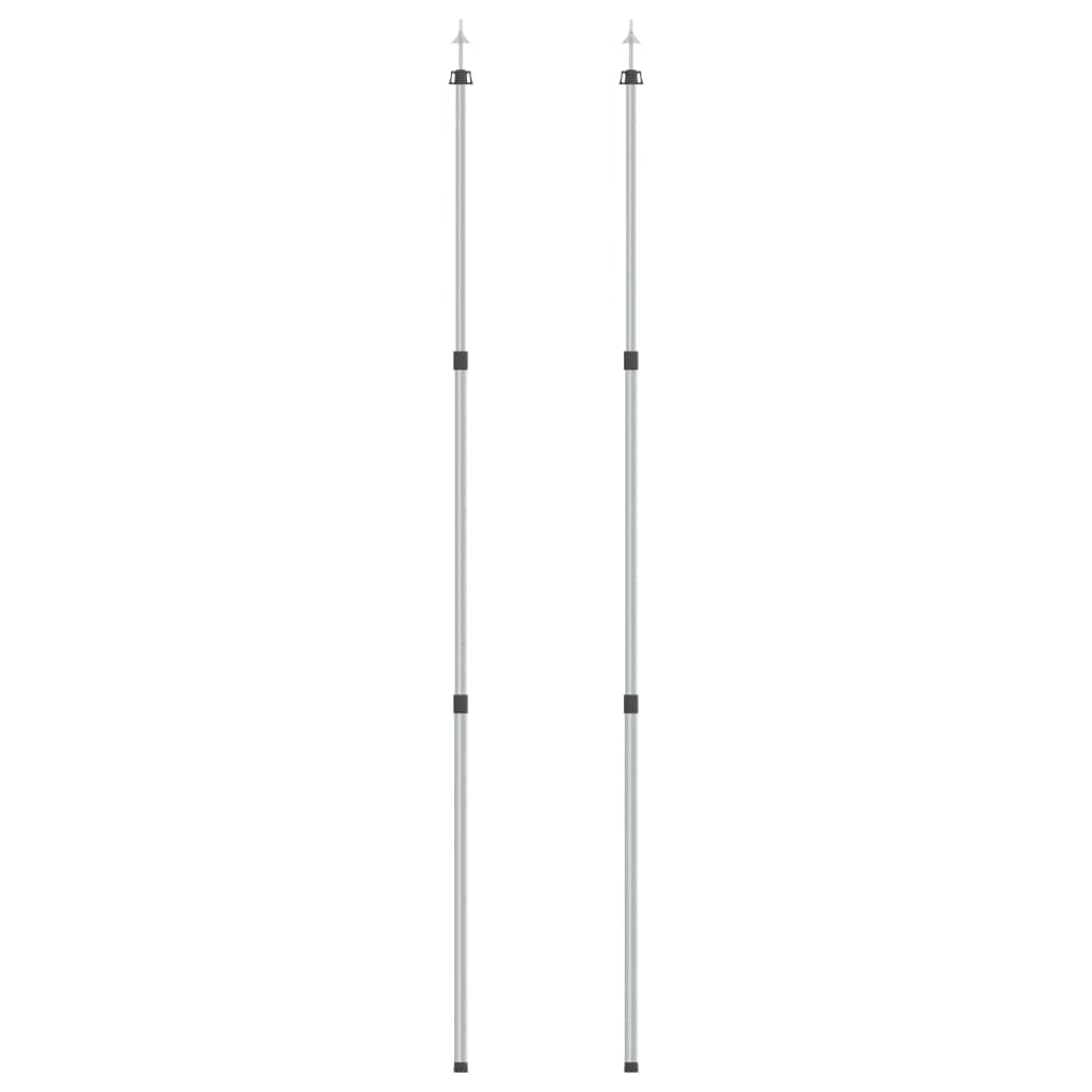 vidaXL Teleskopowe słupki do tarpa, dł. 102-260 cm, 2 szt., aluminium