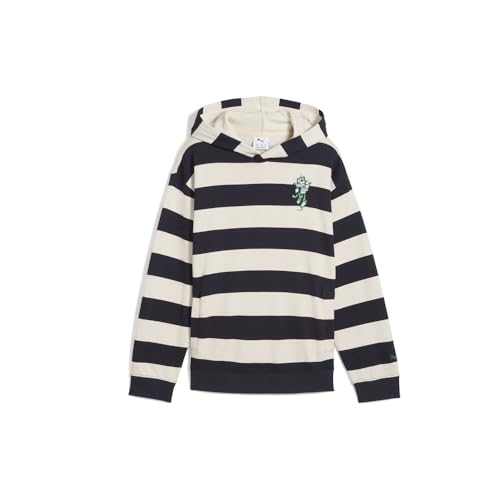 PUMA Kids Boys Super Graphic Striped Hoodie Athletic Outerwear Casual - White