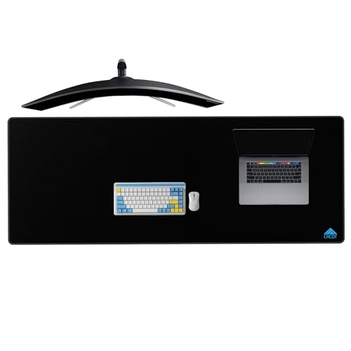 Cacoy 1600x600 mm Gran Alfombrilla de ratón para Juegos, Grandes Alfombrilla de Escritorio, Alfombrilla para ratón de Oficina Antideslizante, Extendida Alfombrilla Escritorio Multifuncional (Negro)