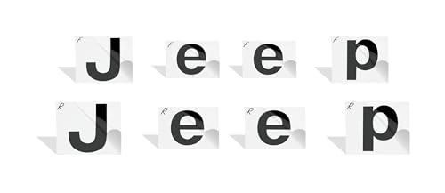 Jeep Front and Rear Emblem Overlay Decal Stickers - 2014-2021 Jeep Grand Cherokee - (Color: Gloss Black)