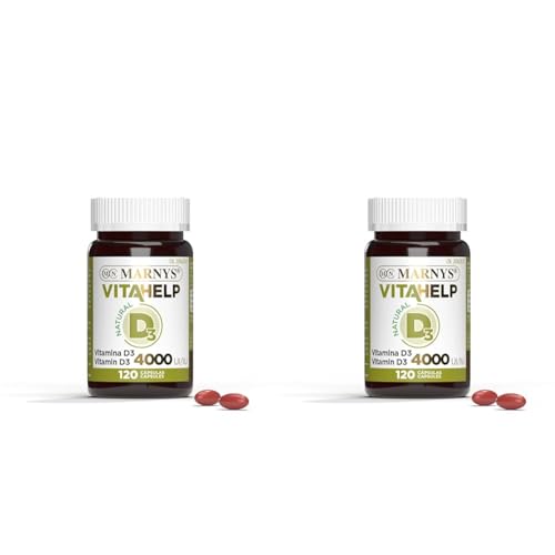 Vitamina D 4000 Ui - Perlas Para 4 Meses - Vitamina D Natural Colecalciferol - Estimula El Sistema Inmunitario 33g, 120 Unidades (Paquete de 2)