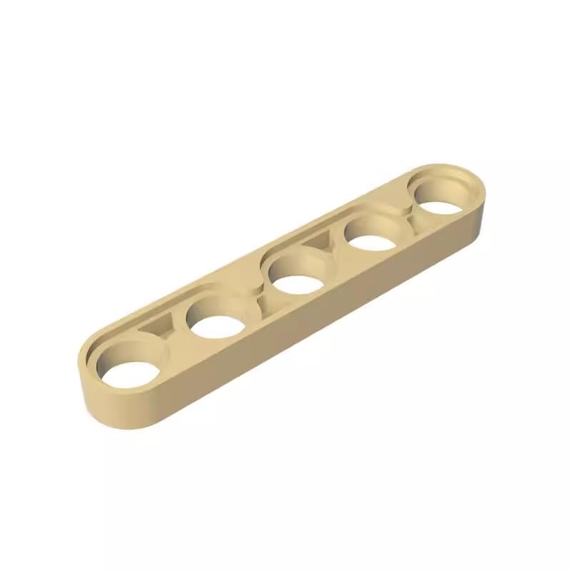 32017 Technic Beam 1X5 Thin 50 Pieces High-Precision MOC Building Bricks Replacement Parts Compatible with Lego bricks GDS-693 Tan