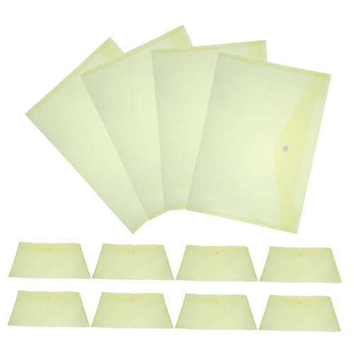 ZUNOXAZ 12個 耐水 耐裂 防水スナップボタン付きクリアファイルフォルダー