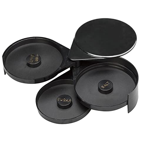 Kueohse 3 Tier Bartender ABS Tool Cocktail Accessory Glass Rimmer Rotating Salt Home Practical Bar Juice Sugar