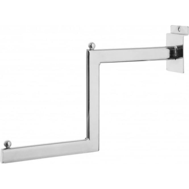 My Shopfittings PACK oF 5. Stepped Arm for Slatwall. Stepped Arm for Slatwall for Slatwall display panels and boards.