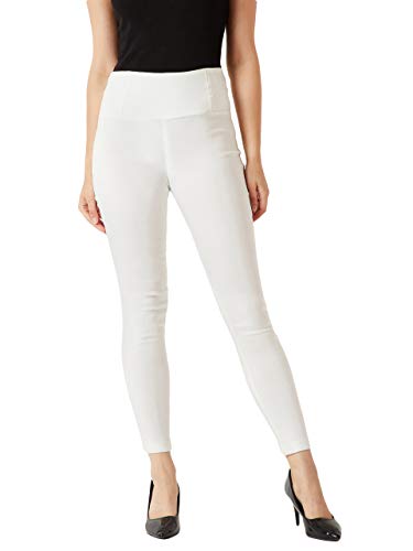 Image of Miss Chase Women's Maroon Solid Skinny High Waist Jeggings