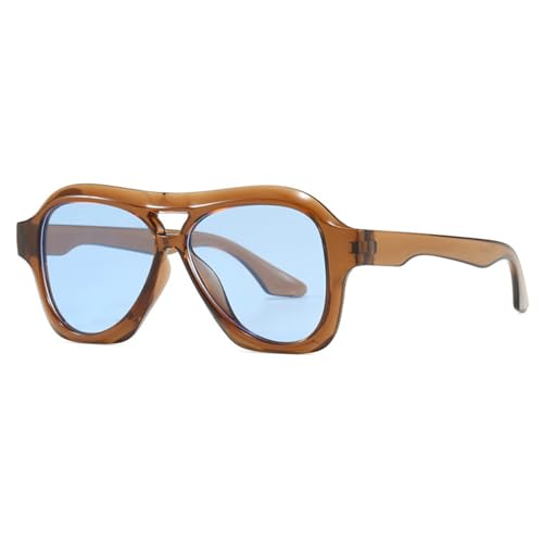 helena Big Frame Luxury Square Vintage Pilot Sunglasses Women For Men Punk Popular Oversized Outdoor Sun Glasses UV4002