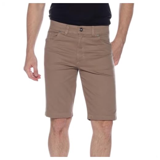 Bermuda Masculina Básica Sarja Chino Elastano Com Bolso Confortável Resistente Moda Verão Casual (BR, Numérico, 38, Regular, Regular, Bermuda Bege)