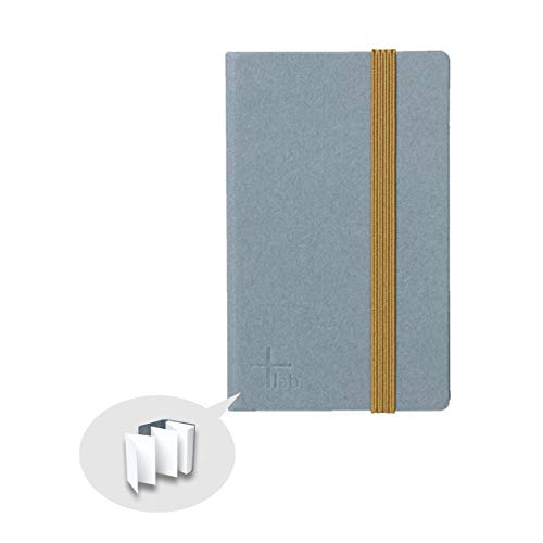 Bloc mémo accordéon japonais perforé gris pour organiser vos ateliers scrapbooking