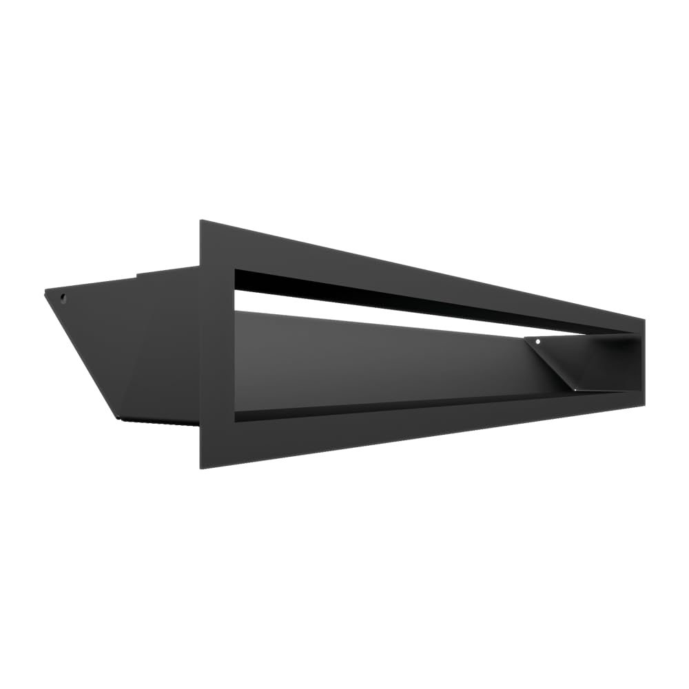 KRATKI Zestaw kratka kominkowa prosta LUFT 9X60cm Do kominka z szybą prostą 3 szt.