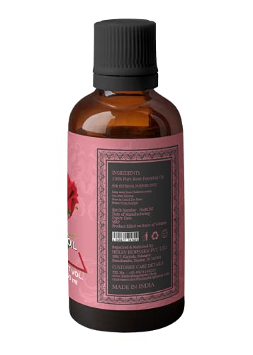 Image of Heilen Biopharm Food Grade Edible Rose Essential Oil For antidepressant antiseptic, anti-inflammatory, astringent aphrodisiac- 50 ml Bottle Pack of 1