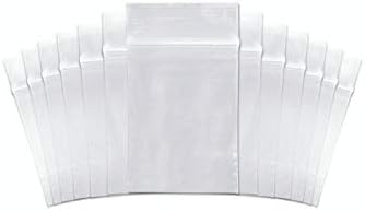 SNL Quality Zipper Lock Reclosable Clear Disposable Plastic Bags, Strong | 3" X 5" - 2 MIL - 100 Bags