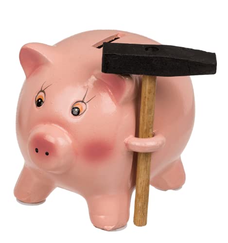 Tirelire en céramique avec marteau. Tirelire originale pour enfants.