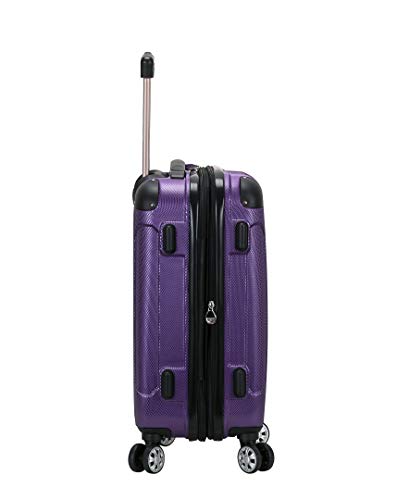 Image of Rockland London Hardside Spinner Wheel Luggage, Purple, 3-Piece Set (20 /24 /28)