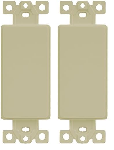 ENERLITES Blank Decorator - Inserto de placa de pared, adaptador en blanco de 1 banda, termoplástico de policarbonato, certificación UL, 6001-I,
