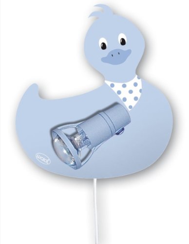 Lampada da parete passerotta azzurro 1-flg