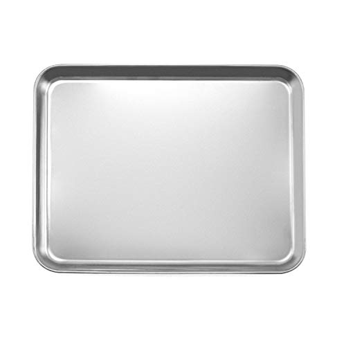 QWORK Stainless Steel Surgical Tray, for Medical Instruments, Tattoo, Surgical Supplies, 12 3/16 x 9 7/16 x 1 inch, 1 Pack