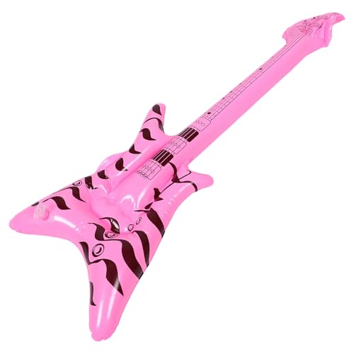GLEAVI Instrumento Inflable Estilo Rock 80S de 60 CM en Color Rosa Guitarra Eléctrica Inflables para...