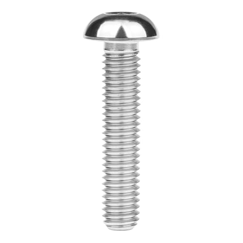 Image of Titanium Bolt M4x6 8 10 12 15 20mm Hex Head Screws for Bicycle Pack of 4 (Silver, M4x20mm)