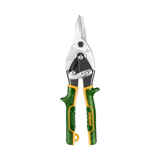 Jadever 10-Inch Aviation Snip, Straight Tin Snip for Cutting Metal Sheet