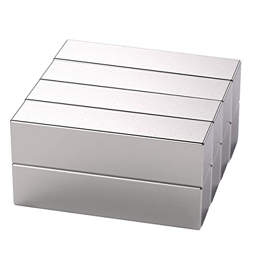 8 PCS N38 Neodymium Bar Magnets, Permanent Rare Earth Magnets Rectangular Magnet Metal Neodymium Magnets - 40 x 10 x 10 mm / 1-9/16
