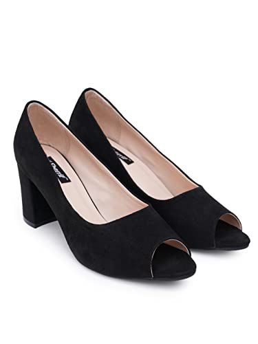 Image of SHERRIF Women's Peep Toe Block Heel Slip-On