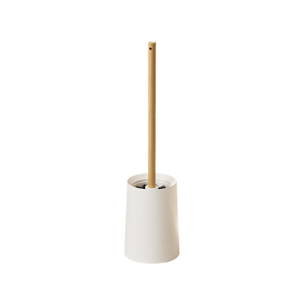 toilet brushes & holders Toilet Brush Household Long Handle Wall-mounted Floor-standing with Base Cleaning Set(White)