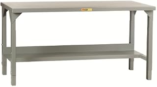 Little Giant WST2-2460-AH Welded Steel Workbench, 4500 lb. Load Capacity, 1 Half-Shelf, 27"