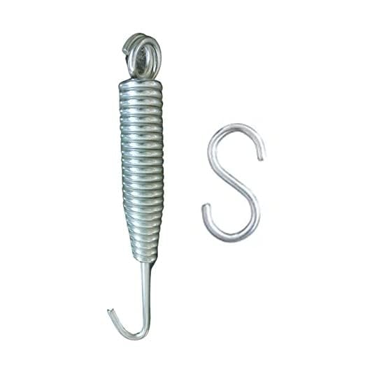 Hanging Accessories Set for Hammock Swings Chairs, Porch Swings Used for Boxing Bag, Hang Any Article etc. (1 Spring & 1 S Hook) (Silver)-image-25