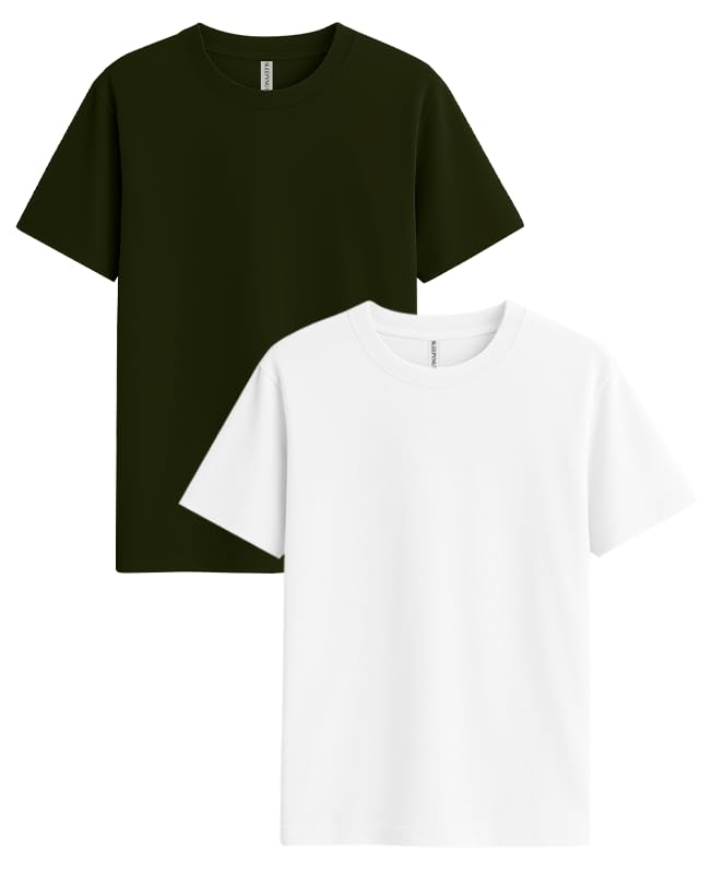 Image of Sleepynuts Women's S to 3XL Premium Half Sleeve Round Neck Plain Combed Cotton Tshirt Pack of 3 Loose Fit T-Shirts Combo