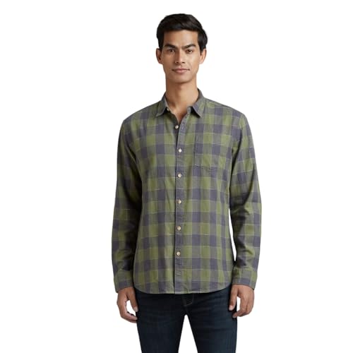 Image of Pepe Jeans Men's Regular Fit Full Sleeve Checkered Cotton Casual Shirt | Check Shirt for Man | Smart & Stylish | Multiple Styles | Mens Casual Shirts