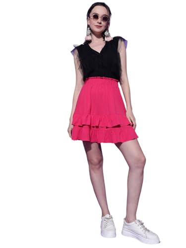 Image of KOTTY Women's Solid and Printed Skirts - A-Line || Pencil || Midi || Maxi || Knee-Length || Flared || Asymmetric Styles for Chic and Comfortable Fashion