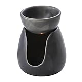 amleso エッセンシャルオイルバーナー、キャンドルティーライトホルダー、フレグランスヒーター、メルトバーナー、プールリビングルーム用アロマバーナー, 黒