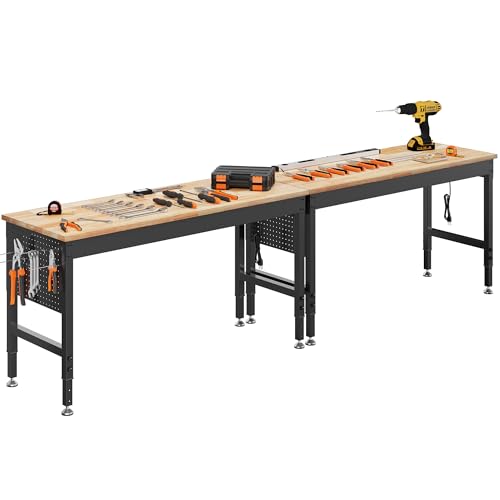 CAMMOO 120" Adjustable Heavy Duty Workbench, 2000 LBS Load Capacity