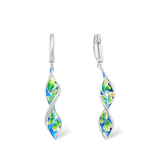Boucles d'oreilles en Argent pour Femmes : le cadeau idéal avec ses fleurs colorées