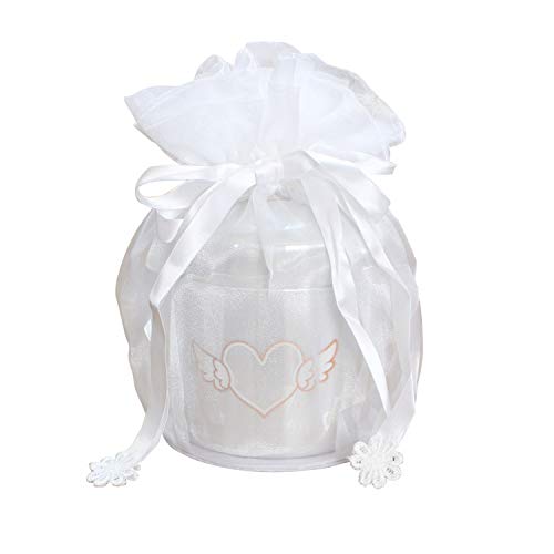 ペット仏具 骨袋 骨壷カバー 覆い袋のみ オーガンジー ホワイト 白 3.5寸 骨壺カバー 覆袋 骨袋 猫・小型犬