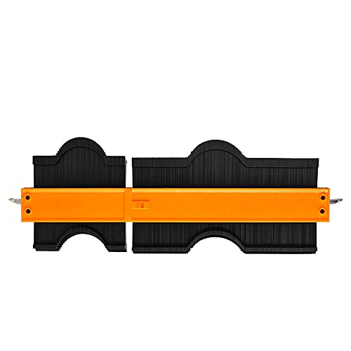 ANCLLO 2 Pack Contour Gauge with Lock Widen Shape Duplicator Profile Tool Master Outline Measuring Ruler for Corners Woodworking Templates Tiles and Laminate