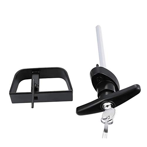 Qanvee Shed Door Latch T-Handle Lock Kit With 4 Keys,Storage Barn Shed Door Hardware Lock Set 4½" And 5½" Stem #TOP2