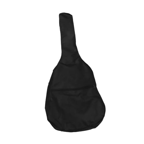 SAFIGLE Bolsa De Guitarra Folk De Tela Oxford Negra para Guitarra Acústica De 41 Pulgadas Protección Acolchada y Bolsillos Laterales para Accesorios