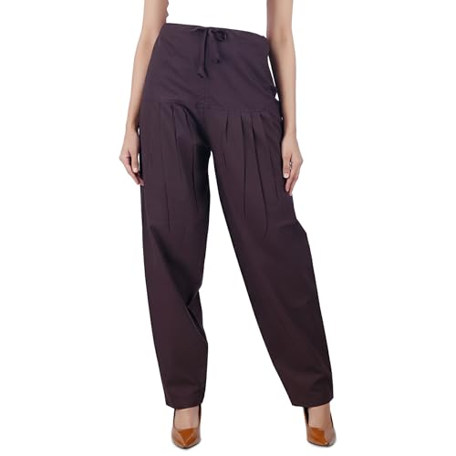 Image of Happy Bunny Salwar Pant for Women, Fine Cotton Ethnic Trousers with Drawstring Waist, Comfortable Daily, Office & Casual Wear Bottoms