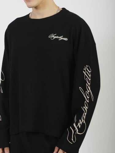 Maniac Mens Unapologetic Black Waffle T-Shirt - Image 5