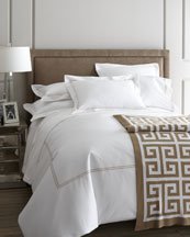 Grande Hotel by Sferra - Full/Queen Duvet Cover 88x92 (White/Taupe)