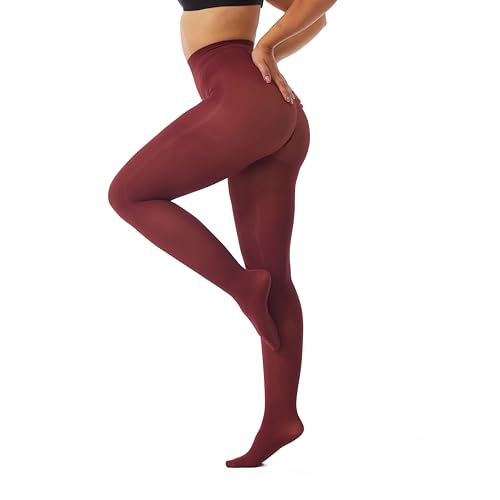 Image of Frola Semi Opaque Tights for Women 40 Denier Matte Solid Color Pantyhose Soft Stockings Nylons Under Dress