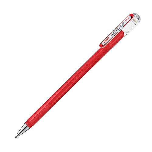 Bolígrafo Pentel Arts Hybrid MATTEHOP, tinta roja, 1.0mm, caja x12 miniatura 3