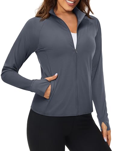 MAGCOMSEN-Womens-UPF-50-Lightweight-Athletic-Jackets-Cropped-Zip-Up-Long-Sleeve-Running-Shirts-with-Thumb-Holes