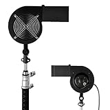 Ventilateur de photographie portable, 120 W, 2600 r/min, angle réglable de 180°, volume d'...