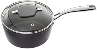 Stellar Rocktanium SP46 20cm 2.1L Non-Stick Saucepan with Glass Lid, QuanTanium Non Stick, Induction Ready, Dishwasher Safe - 10 Year Non-Stick Warranty
